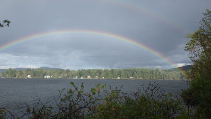 Double rainbow on Province lake 5/15/2016