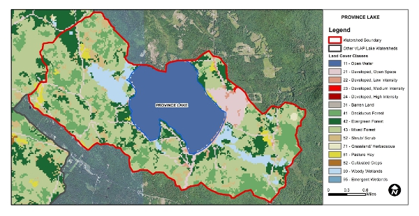 Land use map of Province Lake watershed